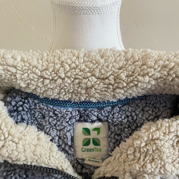 Green Tea pullover, Size Large, Color: Blue & Off White - Picture 3 of 3